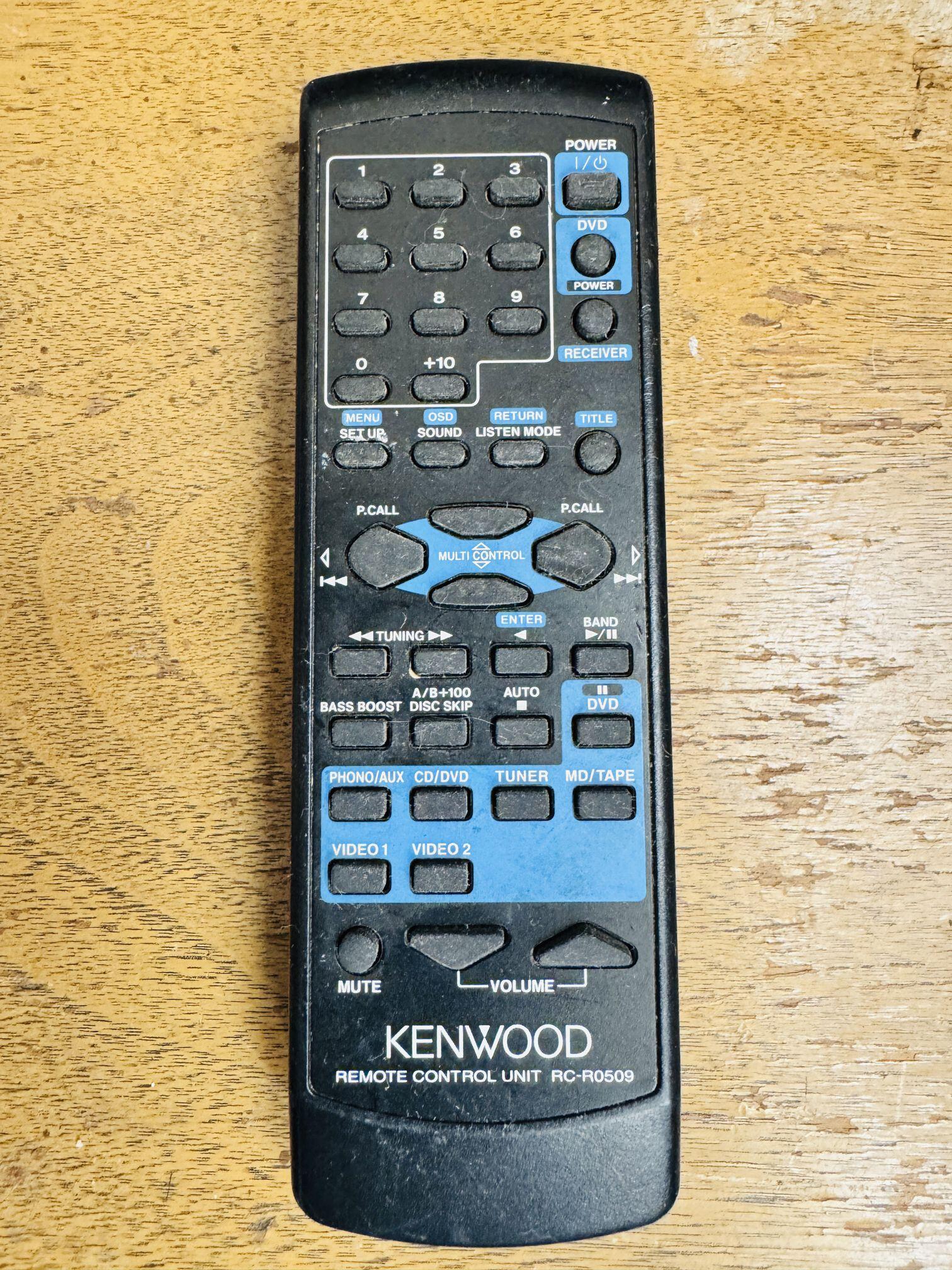 Control Remoto Original Kenwood RC-R0509 📺 | Funcional | Para Sistema de Audio/DVD