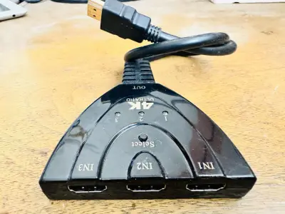 Switch HDMI 3 en 1 con Selector 🎮📺 | 4K Ultra HD | Conecta Múltiples Dispositivos