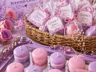 Recuerdos unicos Macarones de velas